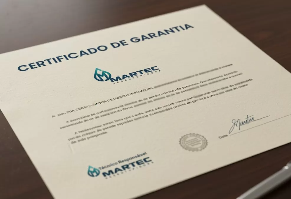 Desentupidora e Caça Vazamento 5 garantia do serviço de desentupimento