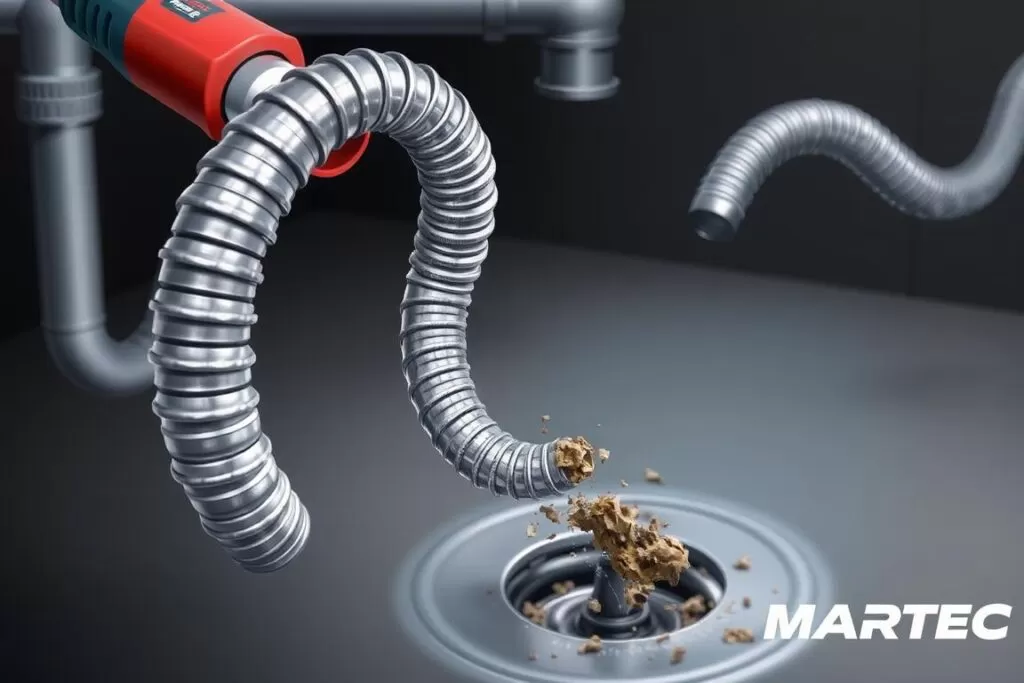 Funcionamento da mola para desentupir Funcionamento da mola para desentupir